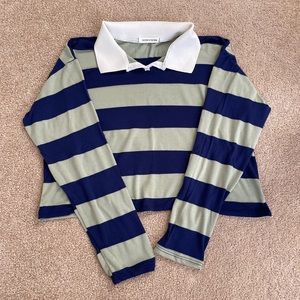 Green and Blue Polo Neck Longsleeve